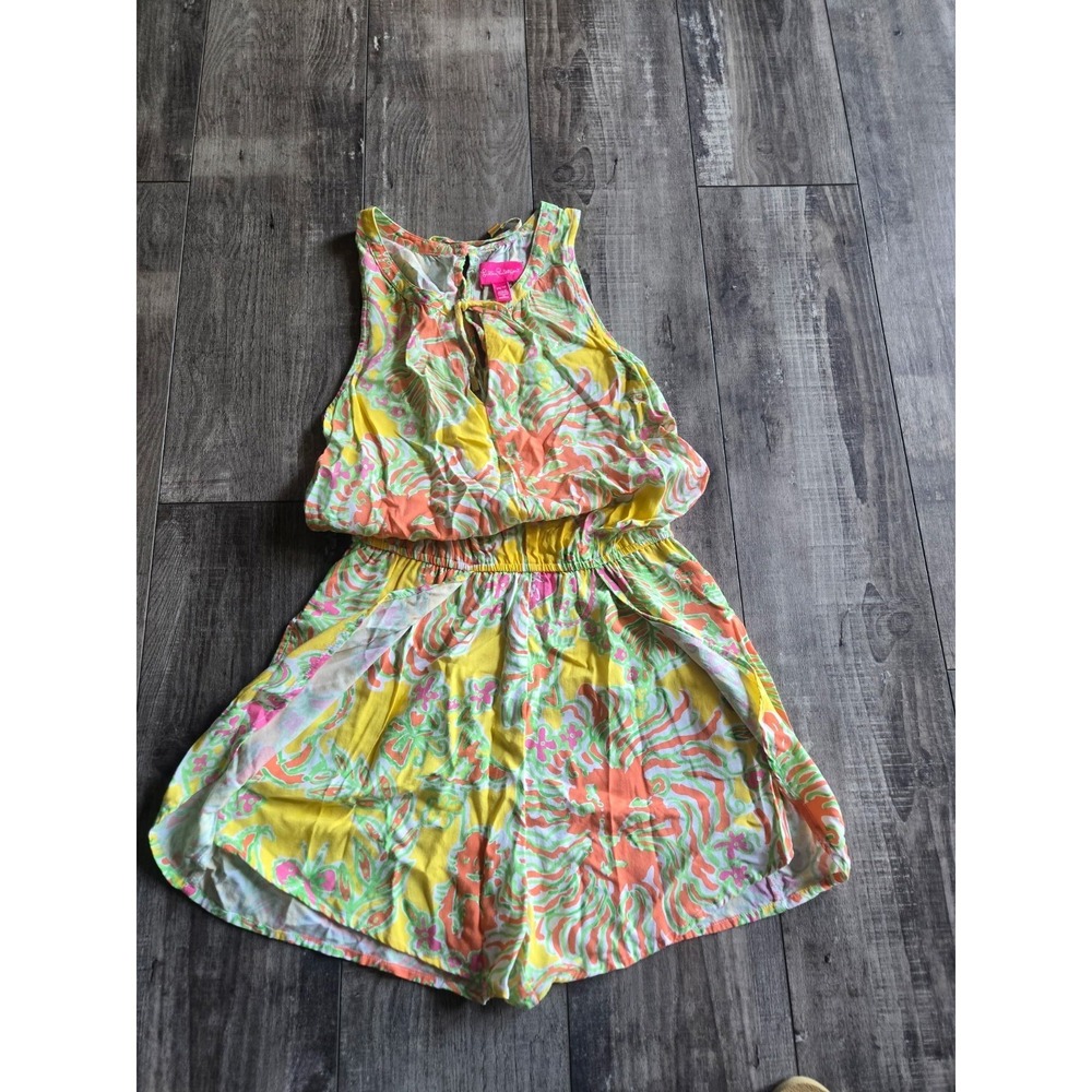 Lilly Pulitzer for Target Happy Place Preppy Floral Sleeveless Romper Size XS